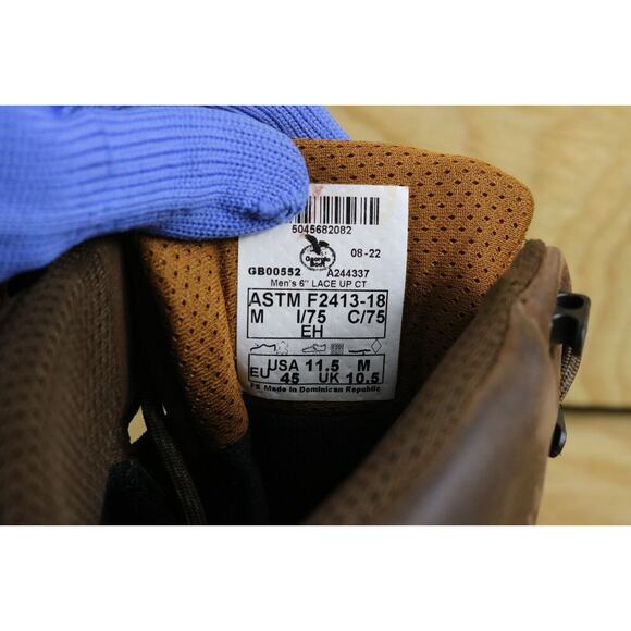 Georgia Boot 11.5M Brown Leather Flxpoint Ultra 6# Composite Toe - Picture 6 of 10